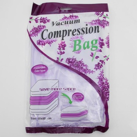 Vacuum bag for storing Lavender clothing, 60 × 80 cm, flavored, transparent-3