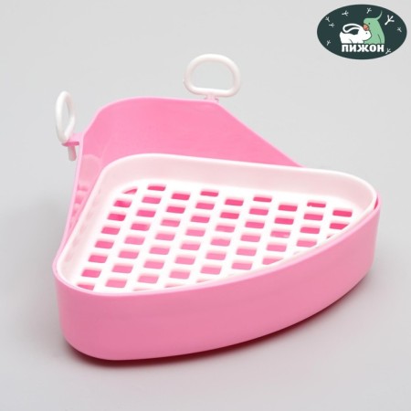 Corner toilet for rabbits and ferrets, 18.5 x 18 cm, mix of flowers