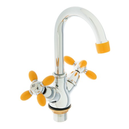 Accoona A9482h shell mixer, double -luggage, with nut, yellow/chrome