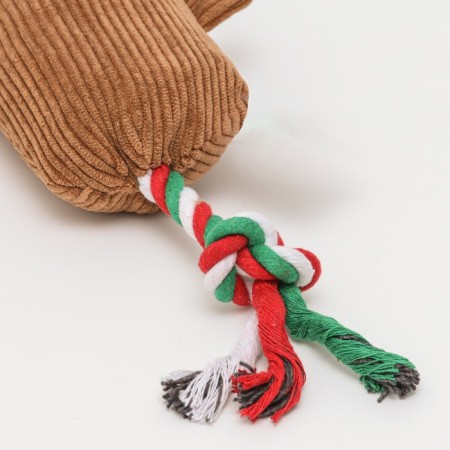 Soft toy for dogs "Deer with a rope" with a squeak, 39 x 13 cm-4