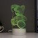Touchscreen lamp "Bear in a hat" LED 7 USB colors/from white batteries