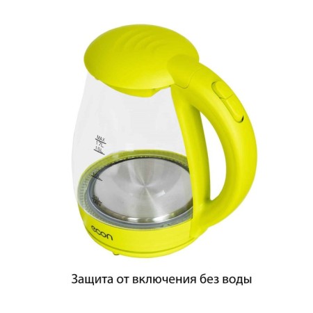 Electric kettle ECON ECO-1739KE, 2200 W, glass, 1.7 l, color lime-6