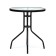 Garden table 60 x 70 cm, black color, glass tabletop