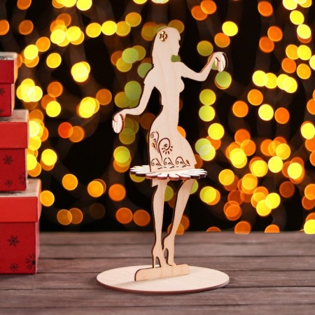 Wooden napkin "Vanessa", with a tea holder, 25 × 13 × 13 cm-2