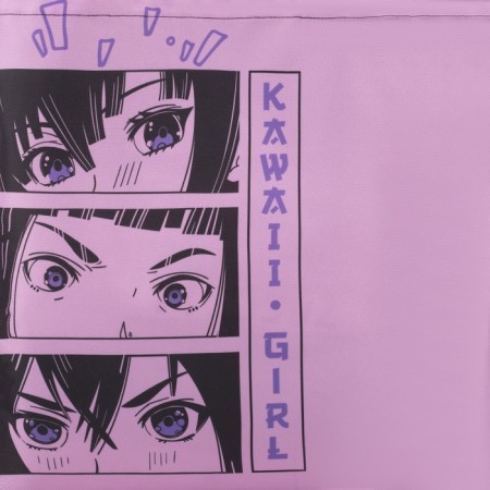 Bag-shop "Girl", without lightning, without lining, lilac color-2