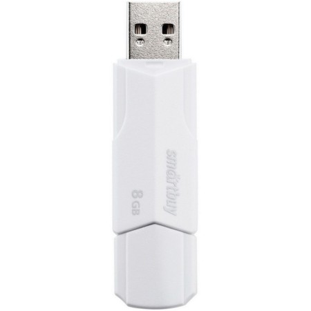 Flash drive Smartbuy 8GBCLU-W, 8 GB, USB2.0, th Up 25 MB/s, PLO up to 15 Mb/s, white