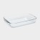 Form for baking and baking of heat -resistant glass, 3.85 liters, rectangular