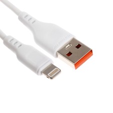 Cable D-01L, Lightning-USB, 1 m, 2.4 A, charging + data transfer, white