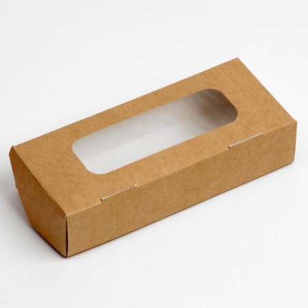 A set of folding boxes with a window, craft, 17 x 7 x 4 - 20 x 20 x 4 cm 3 pcs.-5