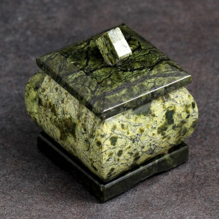 Casket "Small Larchik", 5x5x6 cm, natural stone coil-5