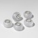 Bead "gloss", white color in silver