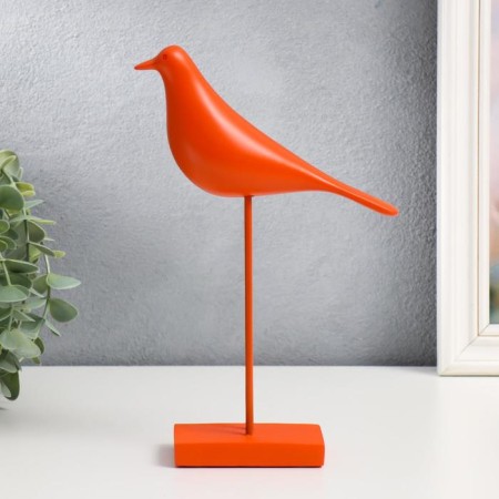 Polystone souvenir "Bird - long paws" Orange 23x17 cm-1