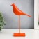 Polystone souvenir "Bird - long paws" Orange 23x17 cm