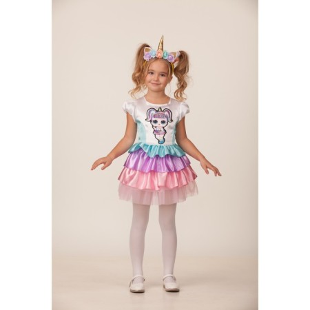 Carnival costume "Unicorn", dress, rim, p. 32, height 128 cm