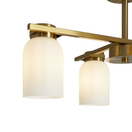 Suspended lamp Freya Fr5446PL-04BS1 Kamelia, 550x400x290 mm, E14, 4x40W, brass color-7