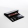 Women's wallet on the button, black color
