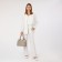 Bag Tout with zipper, external pocket, long belt, beige color