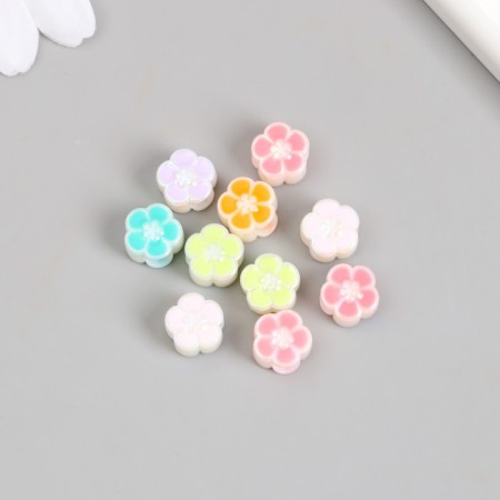 Busina for creativity plastic "Flower Flower" Miks Mix 0.7x1.1x1.1 cm
