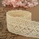 Knitted lace, 50 mm × 10 ± 1 m, beige color