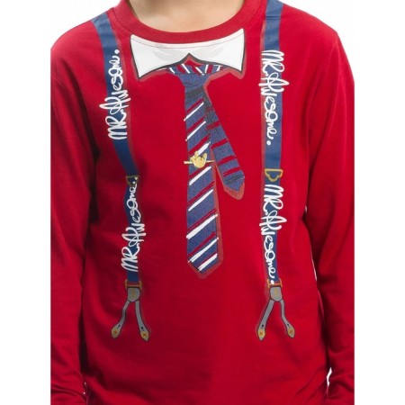 Jumper for boys, height 86 cm, red color-3