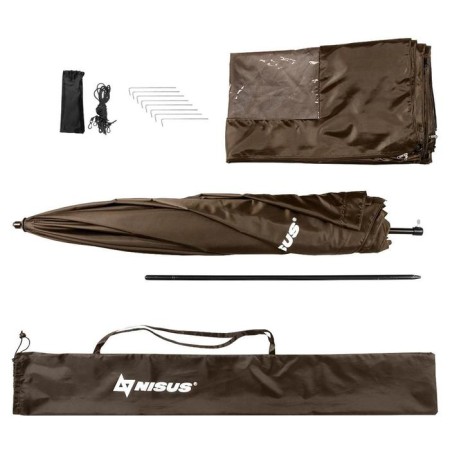 An umbrella with a NISUS tent, a diameter of 2.4 m, a straight line, half -closed-4