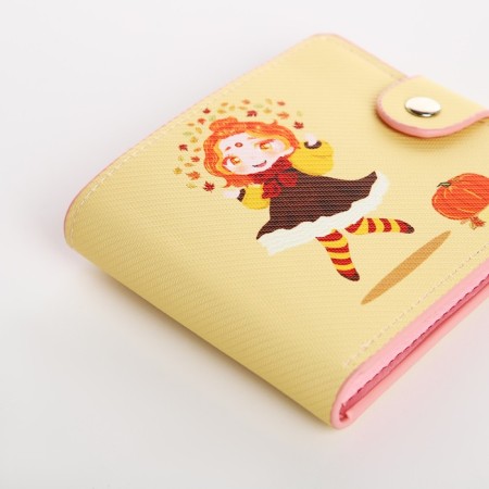 Wallet on the button, the color is light red-2