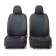 Alcantara Autorekhli Alcantara with a contrasting stitching, 5 mm foam, 3D, 15 objects, 5 head restraints, 2 pockets, 4 lightning, 4 end valves, Airbag black-blue