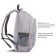 Brauberg High School backpack, 3 departments, "fog", light gray, 46x31x18 cm, 270762