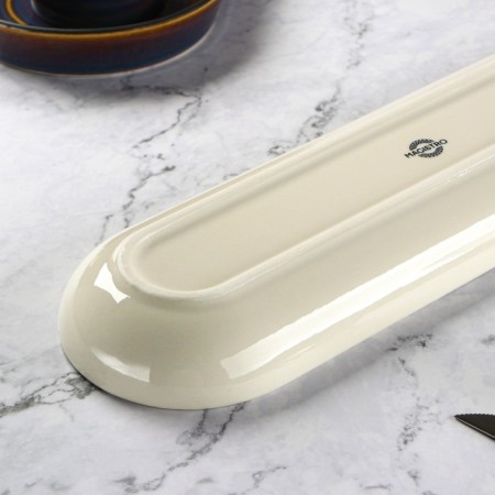 Porcelain dish for supply to Magistro Ocean, 33 × 10 × 3 cm, blue color-4