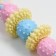 Premium chewing pier toy on a rope, 5 elements, thermoplastic rubber, mix