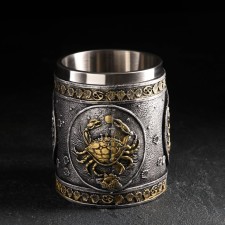 Stainless steel mug “cancer”, 400 ml, silver color