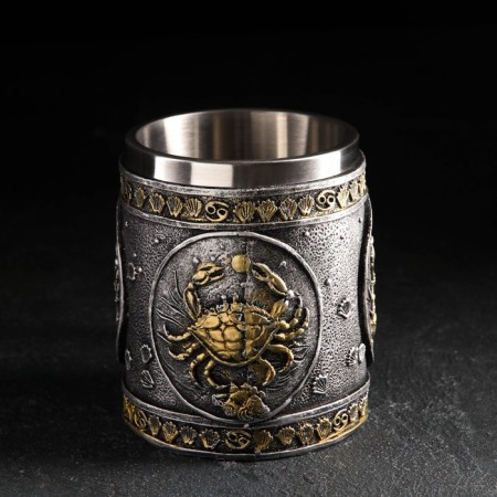 Stainless steel mug “cancer”, 400 ml, silver color
