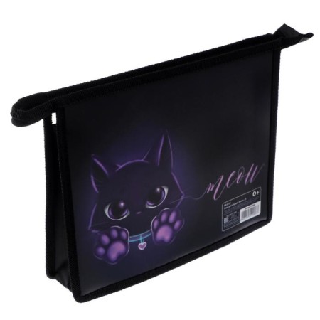 Folder for notebooks A5, 230 x 190 x 50 mm, lightning from above, plastic, calligrata "cat"-1