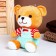 Soft toy "Bear", in overalls, 20 cm