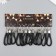 Keychain metal to the leatherette "strap" black 10x4 cm