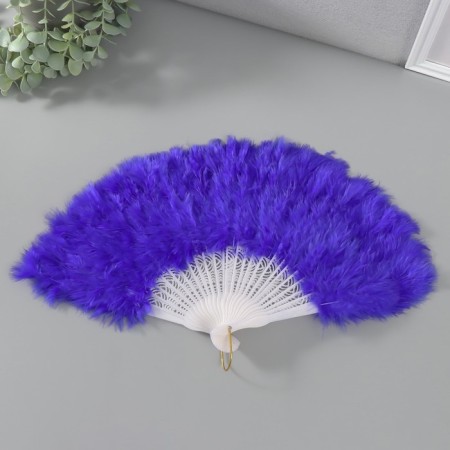 Fan plastic, pen "bright blue" h = 26 cm 25 blades 3x50x26 cm