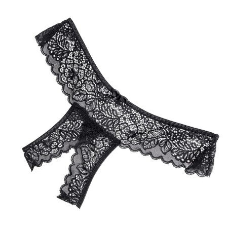 Panties Eromantica, Juno, with access, black color, size 54-56-4