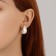 Earrings plastic "drop" smooth mini, white color