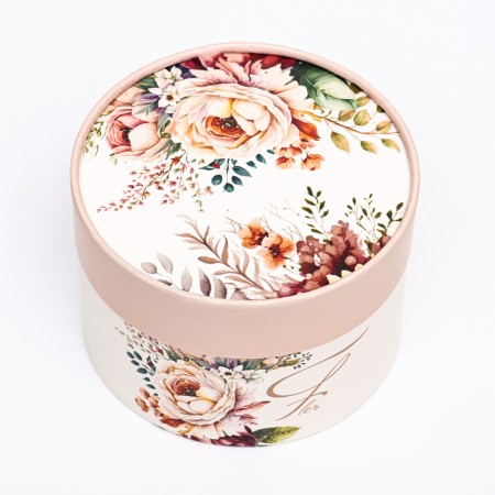 A set of hat boxes 3 in 1 "Beautiful bouquet", hooked, 16 x 10, 14 x 9, 13 x 8.5 cm-4