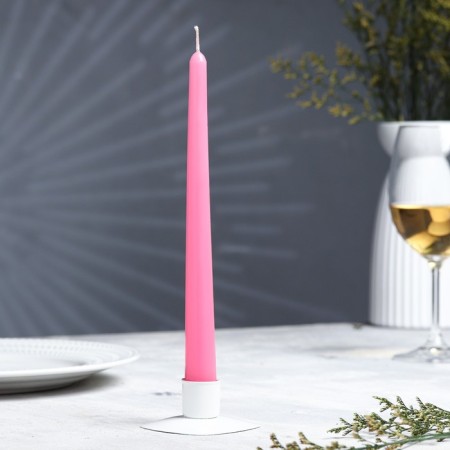 Antique candle, 2.3x 24.5 cm, 5 hours, 55 g, pink