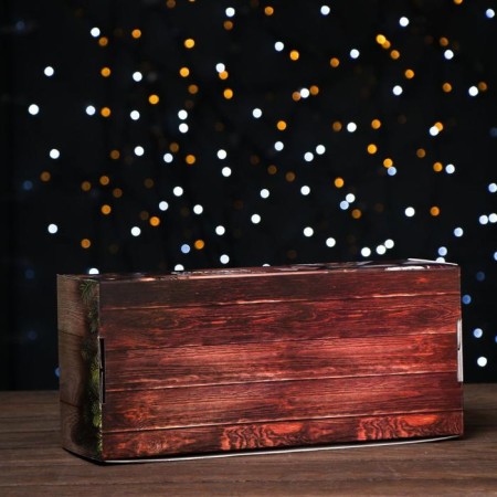 The box is self -assembly, with a window, "desired gifts", 16 x 35 x 12 cm, 1 pc.-2