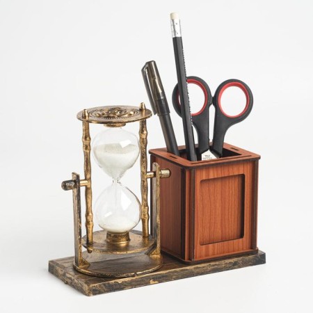 Sanding clock "Selin", souvenir, organizer for the office, 15.5 x 6.4 x 12 cm