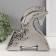 Souvenir Ceramics "Bending Horse" silver 5x20.5x20.5 cm