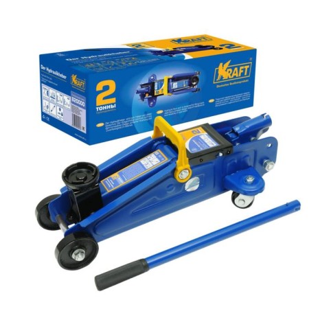The rolling jack Kraft KT 820000, hydraulic, lifting height 135-320 mm, 2 tons-4
