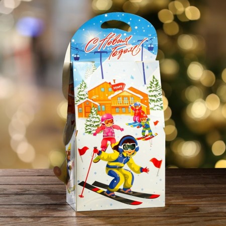 Gift box "Skiing Bunny", 16.5 x 8.6 x 27 cm-1