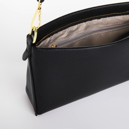 Bag Women's Cross-Bodi with a zipper, black color-3