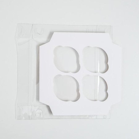 Capcake box, confectionery packaging, 4 cells of “the most beautiful”, 16 x 16 x 10 cm-4