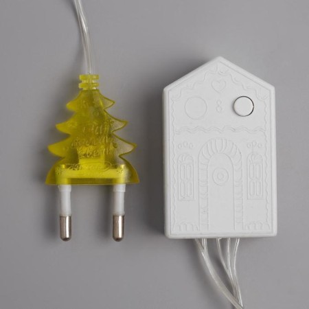 Garland “thread” 4 m with nozzles “stars”, ip20, transparent thread, 20 LED, glow warm white, 8 modes, 220 V-4