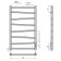 Electric towel Grois Zigzag, 500x800 mm, 8 crossbars, lower rights, black