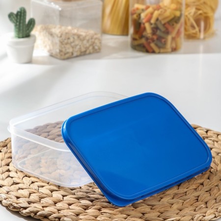 A set of food rectangular fodder containers, 3 pcs: 150 ml, 500 ml, 1.2 l, blue color-2